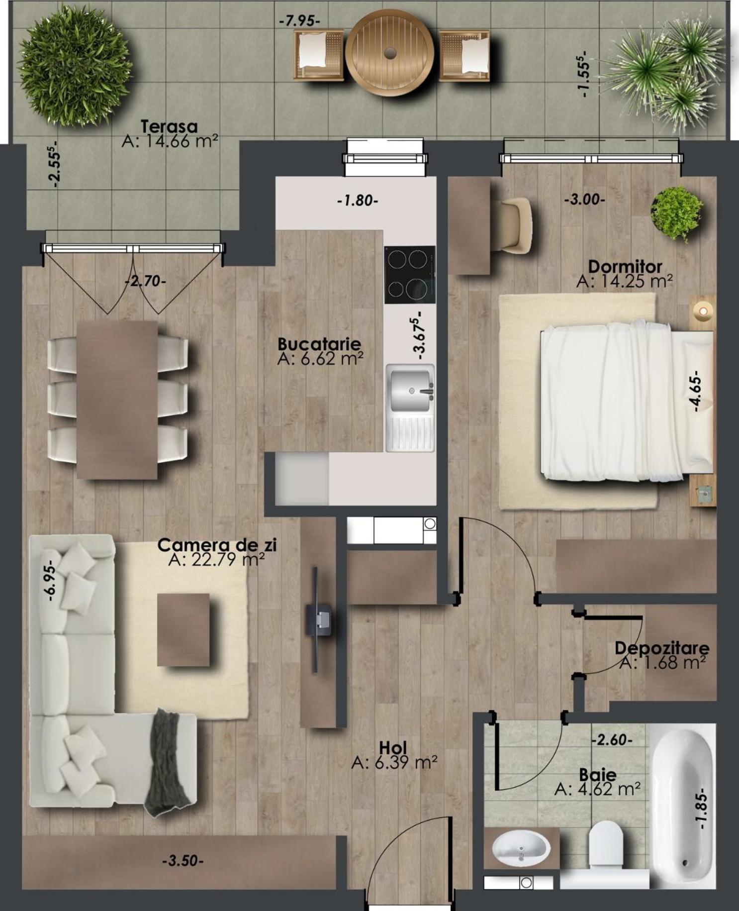 Bel Dom - The Central, Spacious 2 Rooms Luxury Apartment 克卢日-纳波卡 外观 照片